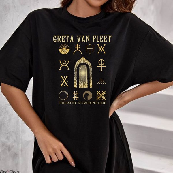 Greta Van Fleet T-Shirt Retro Merch Dream In Gold Tour Boho