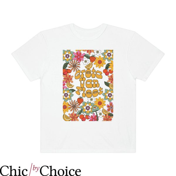 Greta Van Fleet T-Shirt Retro Merch Dream In Gold Tour Tee