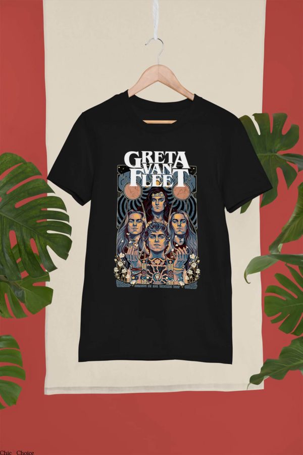 Greta Van Fleet T-Shirt Strange Horizons Rock Band Tee