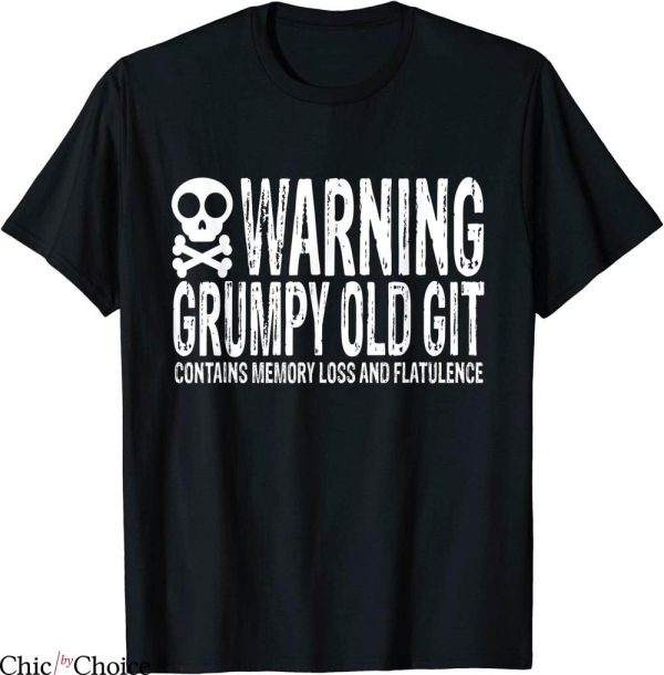 Grumpy Old Git T-Shirt Warning Motorcycle Vintage Tee