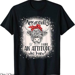 Highland Cow T-Shirt Bleached Highland Cow Apparantly Tee