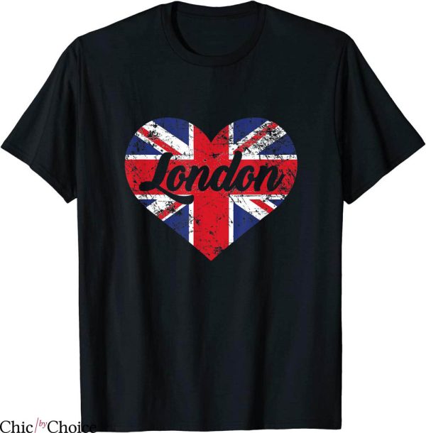 I Love London T-Shirt Cute UK British Heart Trendy Tee