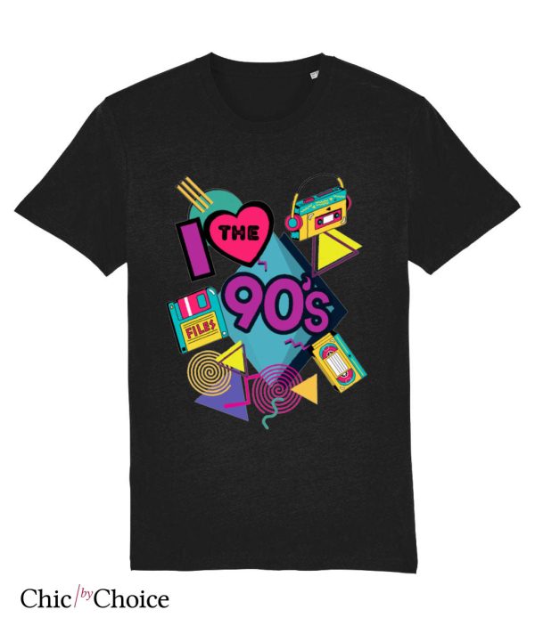 I love 90s T Shirt Retro 90s Style Vintage T Shirt