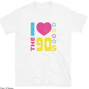 I love 90s T Shirt Retro Style 1990s Gift Vintage T Shirt