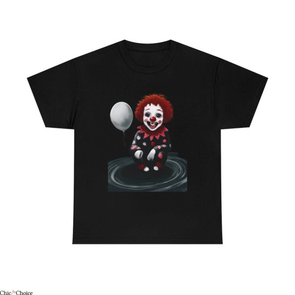 IT The Clown T-Shirt Pennywise Holding A Balloon Scary