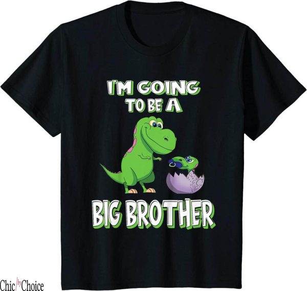 Im Going To Be A Big Brother T-Shirt Dinosaur Cartoon