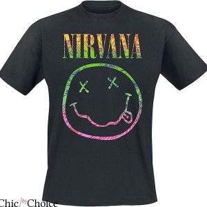 In Utero T-Shirt Cool Rock Band Smiley Slim Fit Colorful