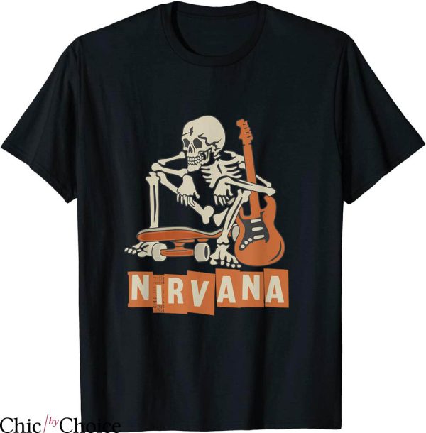 In Utero T-Shirt Funny Nirvana Skateboard Skeleton For Fan