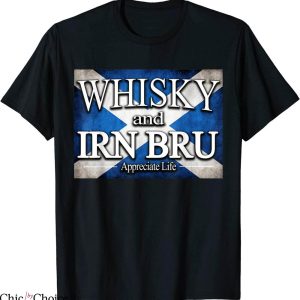 Irn Bru T-Shirt Whisky And Irn Bru Scottish Scotch Can