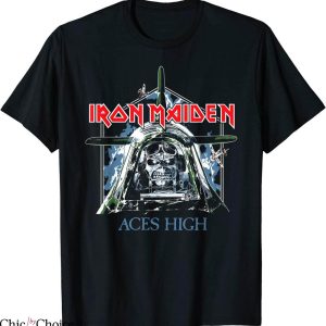 Iron Maiden T-Shirt Aces High Heavy Metal Band Vintage