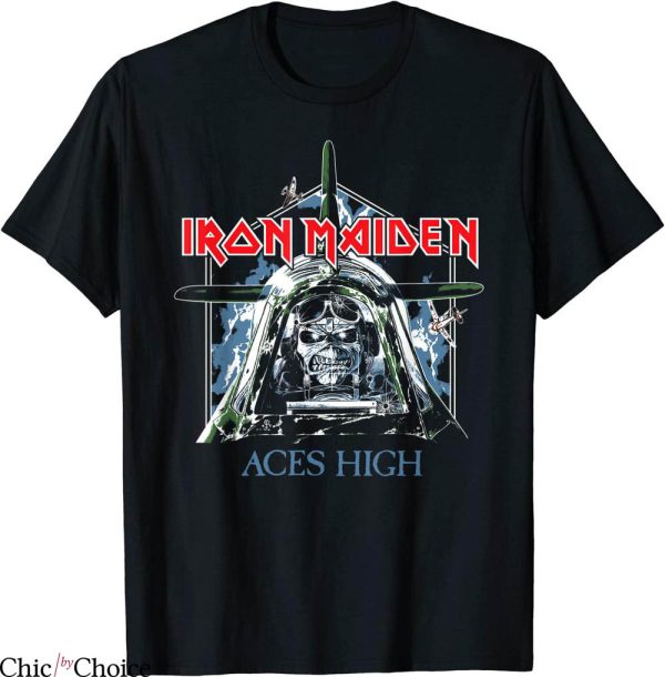 Iron Maiden T-Shirt Aces High Heavy Metal Band Vintage