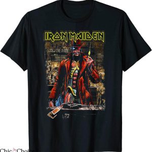 Iron Maiden T-Shirt Stranger Sepia Heavy Metal Band Vintage