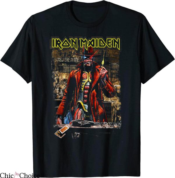 Iron Maiden T-Shirt Stranger Sepia Heavy Metal Band Vintage