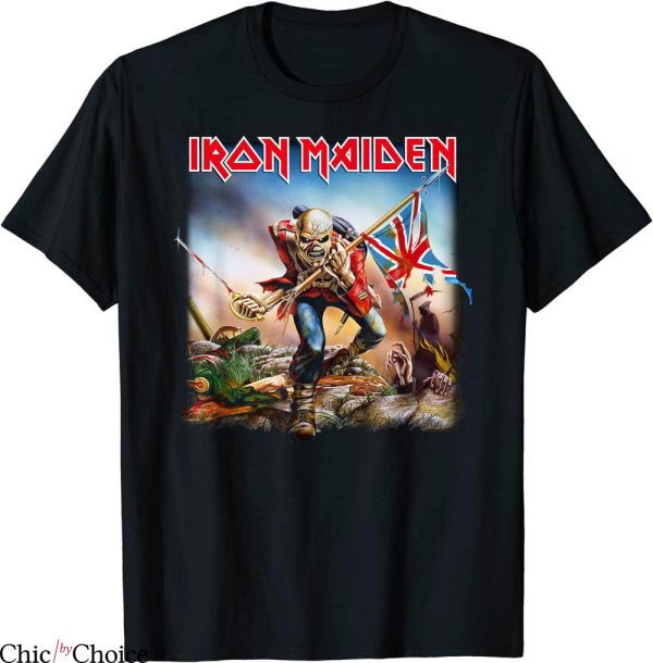 Iron Maiden T-Shirt The Trooper Heavy Metal Band Vintage