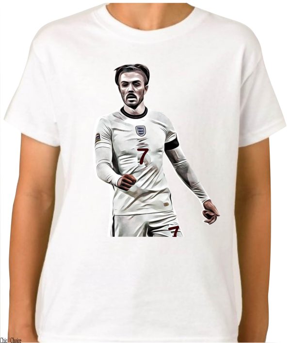 Jack Grealish T-Shirt England Soccer Design Euro Shipping