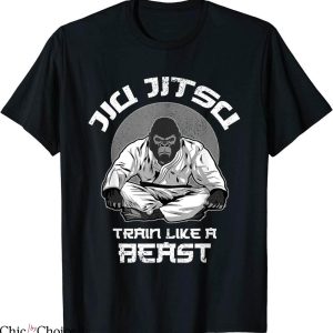 Jiu Jitsu T-Shirt Train Like A Beast BJJ Grappling MMA