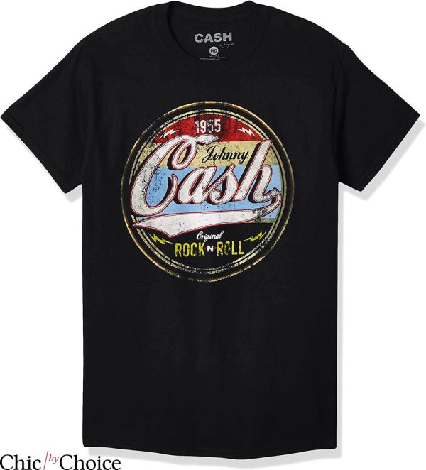 Johnny Cash T-shirt 1955 Retro Official Country Rock N Roll