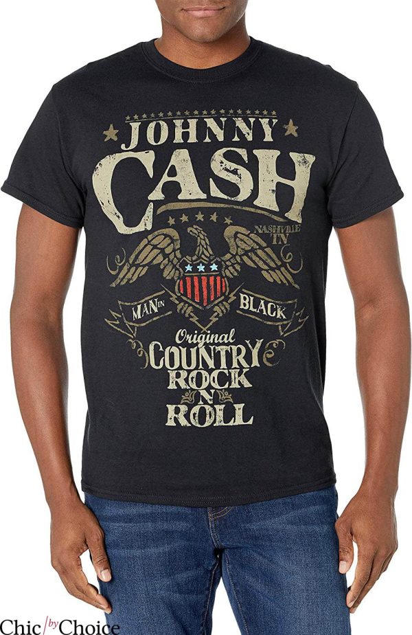 Johnny Cash T-shirt Mens In Black Official Country Rock Roll