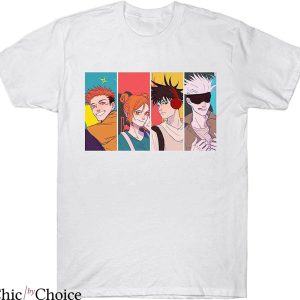 Jujutsu Kaisen T-shirt Colorful Jujutsu Kaisen Character