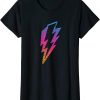 Lightning Bolt T-Shirt Multicolor Powerful Distressed