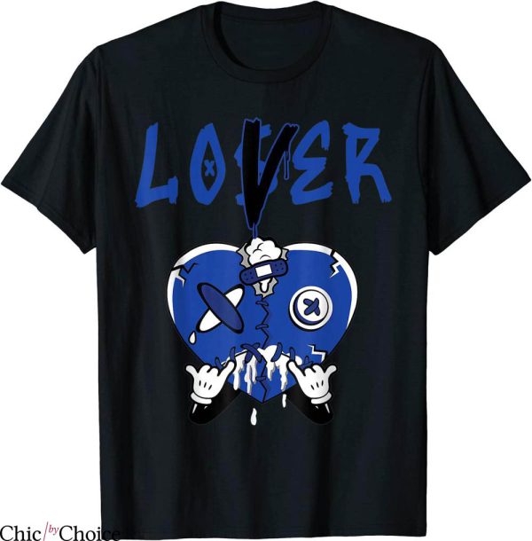 Lover Loser T-Shirt Heart Matching 5 Racer Blue Trendy Tee