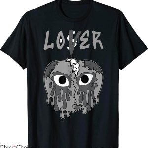 Lover Loser T-Shirt Stealth 12s Heart Crying Retro Matching