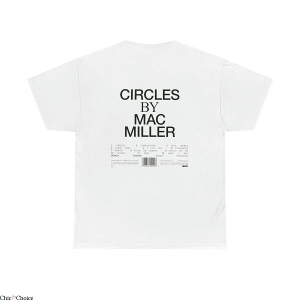 Mac Miller T-Shirt Circles Album Cover Hip-Hop Rapper Tee