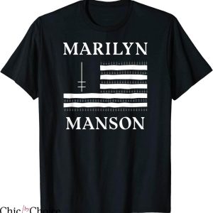 Marilyn Manson T-shirt Manson And American Flag Punk Rock