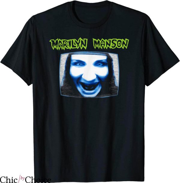 Marilyn Manson T-shirt Manson On TV Show Cool Punk Rocker
