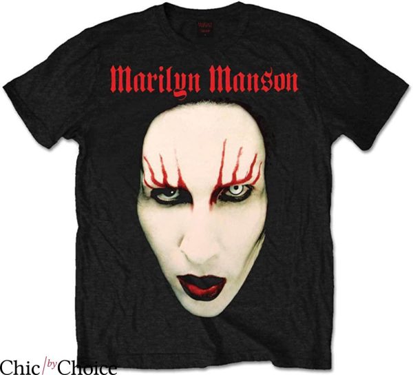Marilyn Manson T-shirt Red Lips Rock Heavy Metal For Fan