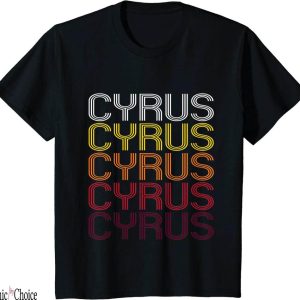 Miley Cyrus T-Shirt Wordmark Pattern Vintage Style