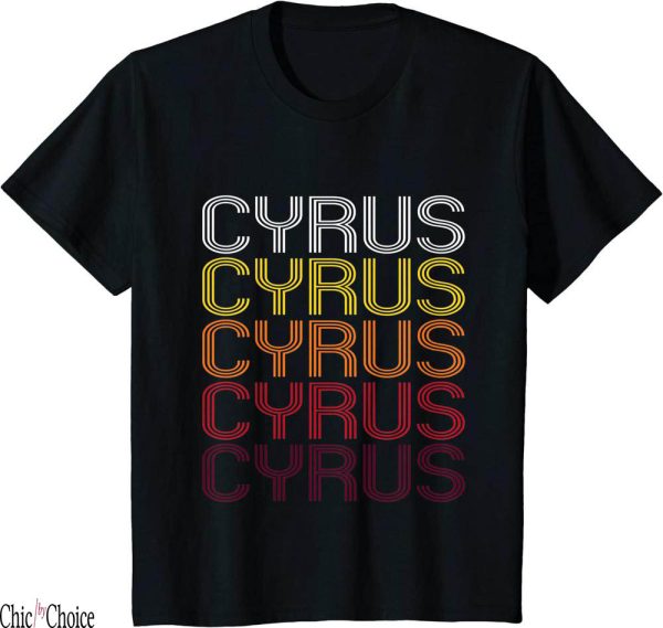 Miley Cyrus T-Shirt Wordmark Pattern Vintage Style
