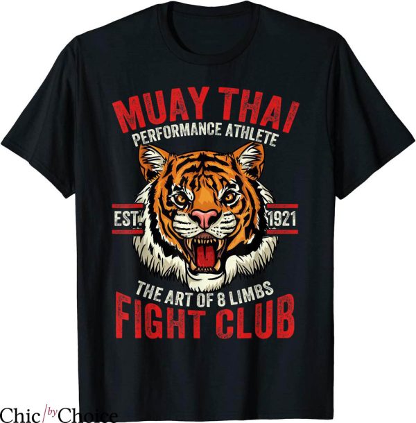 Muay Thai T-Shirt Tiger Fight Club Kickboxing Fighting MMA