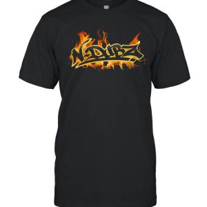 N Dubz T-Shirt Classic Logo On Fire Hip Hop Trio Vintage