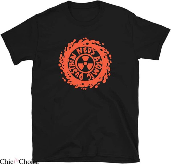 Ned’s Atomic Dustbin T-Shirt Fire Circle Rock Band Tee