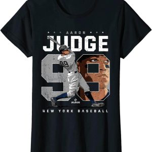 New York Yankees T-Shirt Aaron Judge Number Portrait Baj