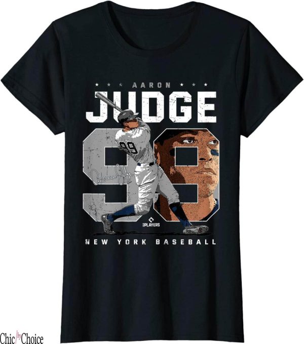 New York Yankees T-Shirt Aaron Judge Number Portrait Baj
