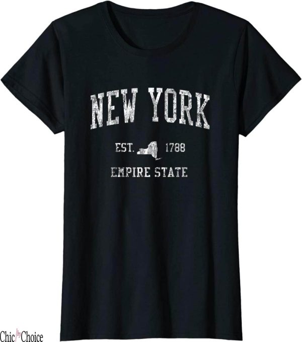 New York Yankees T-Shirt Vintage Sports Design New Yorker NY