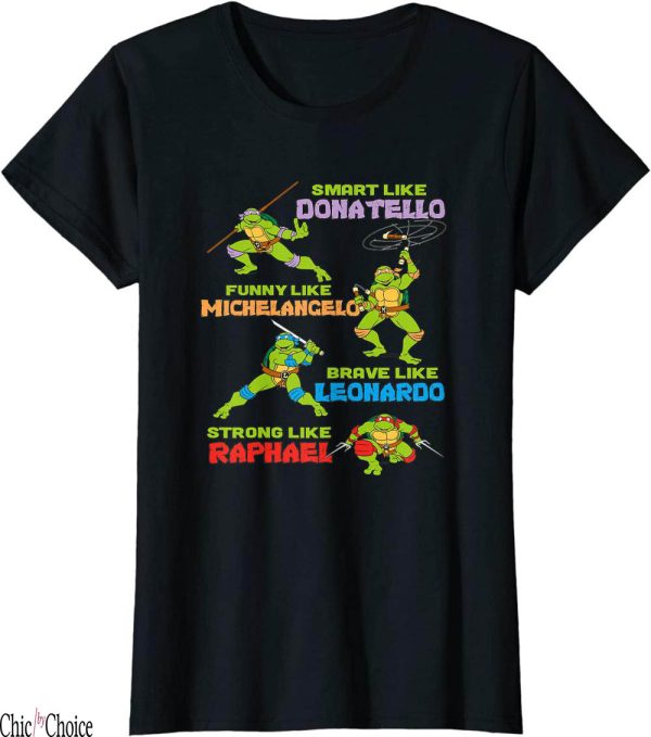 Ninja Turtle Birthday T-Shirt I Am Smart Brave And Strong