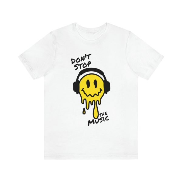Old Skool Rave T Shirt Dont Stop The Music Drippy Smiley