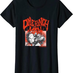 One Punch Man T-Shirt Metal Inspired Logo