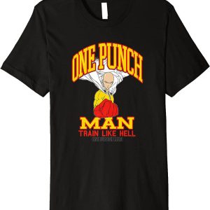 One Punch Man T-Shirt Saitama Train Like Hell Premium