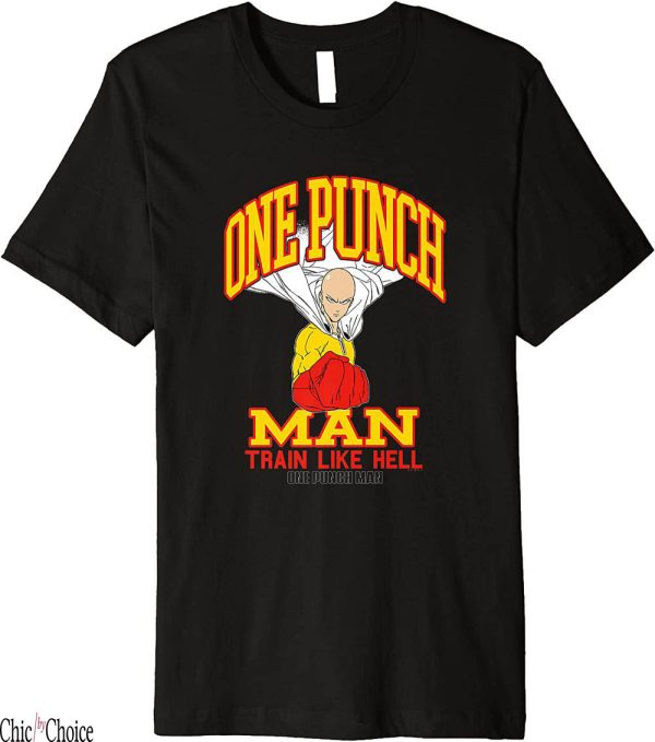 One Punch Man T-Shirt Saitama Train Like Hell Premium