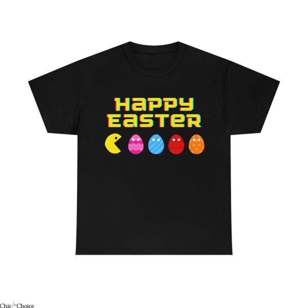 Pac Man T-Shirt Arcade Gaming Easter Christian Namco Tee