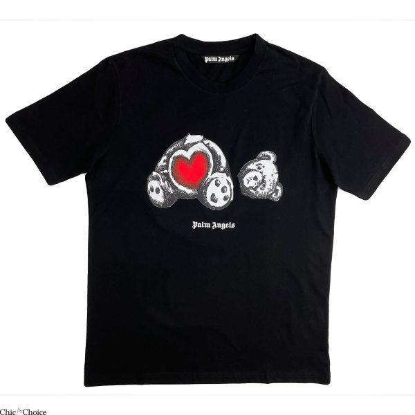 Palm Angels Teddy Bear T-Shirt Vintage With Sketch Bear