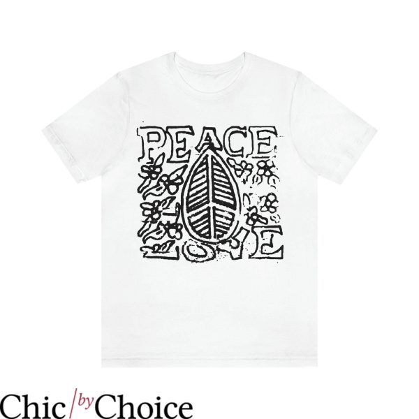 Peace And Love T-Shirt Vintage Slogan Funny Retro Cool Tee