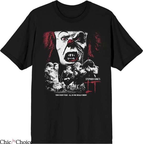 Pennywise T-Shirt IT 1990 Pennywise And Children Horror Tee