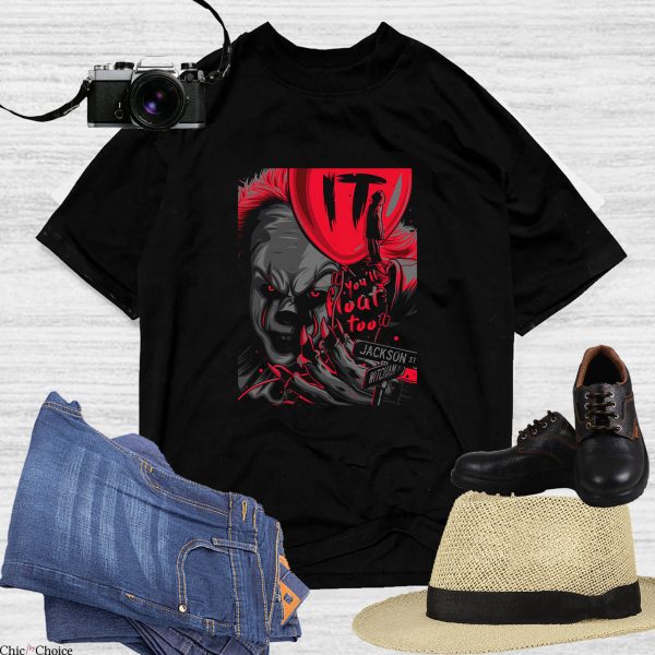 Pennywise T-Shirt IT Horror Movie Vintage Halloween Scary