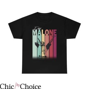 Post Malone T-Shirt Retro Colorful Stripes 90s Vintage
