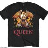 Queen Band T-Shirt Queen Crest Logo Freddie Mercury Brian
